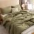 ROSGONIA Queen Comforter Set Olive Green, 3pcs Bedding Sets Queen (1 Boho Olive Comforter & 2 Pillowcases), All Season Lightweight Blanket Quilt
