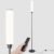 Nukanu Floor Lamp with Remote Control,Bright Floor Lamps for Living Room/Bedroom/Office, Stepless Adjustable 3000K-6000K Colors and 10-100% Brightness,Standing Light with Foot Switch (Black)