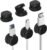 Magnetic Cord Organizer Holder, Upgrade Cord Holder for Nightstand, Adhesive Wire Cable Clips Management Kit for Phone Charger, Computer, Home, Office, Desk, Nightstand (Black, 3 Packs)