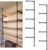 Industrial Wall Mount Iron Pipe Shelf Shelves Shelving Bracket Black Vintage Retro Ceiling Hung Shelf DIY Open Bookshelf Storage for offcie Room Kitchen (2PcsX5Tier,68″ Tall,10″ deep,Hardware Only)