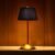 JHPGEOE Cordless Metal Desk Lamp,Touch Sensor Control LED Table Lamp,3 Way Dimmable Nightstand Lamp with Fabric Shade Desk Lamp for Living Room, Dorm, Home Office (Black)