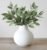 Carrot’s Den White Round Vase – Minimalist Nordic, Japandi, Mid Century Modern Home Decor | Table Centerpiece, Wedding, Living Room, Bookshelf, Office, Modern Home, Entryway, Console (White)