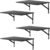 Deep Floating Wall Shelves – 4 Sets of 12 Inch Wide Black Wood Shelves for Bathroom, Bedroom, Kitchen, Living Room
