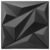 Art3dwallpanels 33 Pack 3D Wall Panel Diamond for Interior Wall Décor, PVC Flower Textured Wall Panels for Living Room Lobby Bedroom Hotel Office, Black, 12”x12” Cover 32.Sq.Ft.