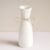 Small Vase White Ceramic Jute Rope Simple Vases for Home Decor Minimalist Modern Flower Vase Elegant Decorative Glossy Vase for Pampas Grass, Office, Living Room, Mantel and Bedroom Décor