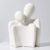 Hugging Couple Statues Ceramic Lover Figurine Characters Book Shelf Coffee Table Decor for Home (White)