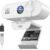 AOC White 4k Webcam for PC with Microphone, Computer Camera with Noise Cancellation, Privacy Cover, 99° FOV, Plug & Play USB Webcam for Streaming, Conferencing, Zoom, Skype, Facetime