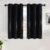 NICETOWN Blackout Curtains 45 Inches Long Kitchen Drapes, Black Solid Thermal Insulated Grommet Blackout Drapery Panels for Window (2 Panels, 42 Inch Wide by 45 Inch Long, Black)