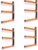 Ultrawall Wall Mount Wood Organizer and Lumber Storage Metal Rack with 3-Level – Indoor & Outdoor Use, 4 Pack