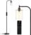 Wio-Mio Industrial Floor Lamp with Glass Shade, Modern Dimmable Floor lamp with Remote LED Bulbs, Tall Lamp for Living Room Corner, Bedroom, Office (Black)