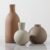 Ceramic Vase Set of 3, Vases Home Decor Rustic Farmhouse Decorative Vase Pottery Vases for Bouquet Pampas Grass Dried Fresh Flowers, Table Living Room Kitchen Bedroom Bathroom – Brown