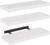 AMADA HOMEFURNISHING Floating Shelves, Wall Shelves for Bathroom/Living Room/Bedroom/Kitchen Decor, White Shelves with Invisible Brackets Set of 3 – AMFS08