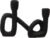 Bloomingville Decorative Resin Double Taper Candle Holder, Black