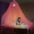 South to East Pink Bed Canopy from Ceiling with Glowing Starts for Girl Kid | Dome Breathable Mosquito Net Bed Canopy, fit Queen/ Full/ Single/ Twin/ Crib, Decor Reading Nook and Bedroom, Quick install