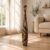 Leewadee Large Brown Light Brown Home Decor Floor Vase – Wooden 34 inches Tall Farmhouse Decor Flower Holder for Fake Plant and Pampas Grass