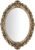 12×8.5 inch Plastic Frame Vintage Oval Wall Mirror with Decorative Bronze Frame, Antique Style Rose Pattern