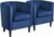 Yaheetech Velvet Accent Chair, Modern and Comfortable Armchairs, Upholstered Barrel Sofa Chair for Living Room Bedroom Waiting Room, Set of 2, Blue