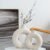 White Ceramic Vases- 2 for Modern Home Decor, Round Matte Boho Vase for Decor, Ceramic Minimalist Nordic Style for Wedding Dinner Table Living Room Office
