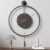 30.7×20 Inch Large Modern Decorative Wall Clocks for Living Room,Big Metal Minimalist 3D Arabic Numeral Dial,Farmhouse Pendulum Wall Clock With Elegant Walnut Pointers for Office,Dining Room Decor