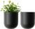 LA JOLIE MUSE Wall Hanging Planters for Indoor Plants，Hanging Flower Pots for Air Plants Succulent, Set of 2, 5.7L*4.1W*7H, Black