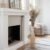 ALMA 16″ Tall Floor Vase for Pampas Grass,White Brown Ceramic Centerpiece for Dresser, Skinny Pampas Grass Vessel for Floor, Entryway Table, Fireplace Decor