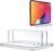 OMOTON Vertical Laptop Stand for Desk, Acrylic Laptop Holder Desktop Clear Adjustable Dock for MacBook Pro Air, HP, All Gaming Laptops up to 17” (Clear, Single Slot)
