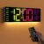 JALL 16.15 inch Large Digital Wall Clock, RGB Lights with Remote Control, Dual Alarms with Big LED Display, Auto DST, C° / F° Temperature for Classroom, Birthday Gift, Senior