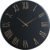 Large Modern Wall Clock – 24 inch, Matte Black Metal Face, Distressed Gold Roman Numerals, Battery Operated, Contemporary Style for Living Room, Kitchen, Dining Room Decor