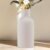 White Ceramic Flower Vase, Minimalist Modern Home Decor, Matte Finish Pampas Grass Vase for Table, Fireplace, Shelf, Mantel, Entryway and Centerpieces