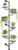Plant Stand Indoor, 6-Tier Plant Shelf, Tall Wall Mounted Metal Pole & Rotating Wooden Board Plant Holder for French Window, Corner, Home Decor – C5