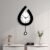 Decorative Wall Clock for Living Room Decor Large Modern Wall Clocks with Pendulum Battery Operated for Bedroom Office Kitchen Home Small Black Silent Wall Clock Non Ticking 11.8*22.4 Inch