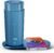 Temperature Control Heated Coffee Mug Smart Self Heating Travel Mug 12 Oz App Controlled Warmer Mug 4-10 Hour LED Display Keep Coffee Hot Fast Wireless Charger Base Lake Blue