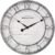 Presentime & Co 10″ Farmhouse Series Wall Clock, Quartz Movement, Shiplap Style, Raised 3D Arabic Numeral, Galvanized Finish