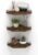 HORLIMER Floating Corner Shelf Wall Mount, 3 Pack Rustic Wood Corner Wall Shelves with Fence for Bedroom, Bathroom, Kitchen, Living Room, Brown