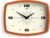 JONES CLOCKS® Movie wall Clock | Retro Rectangular Clock | 10 inch | Orange | Cool mid-Century Designer Look for Kitchen, Living Room or Office