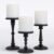 Matte Black Candle Holders Set of 3 – Metal Candle Holders for Pillar Candles & LED Flameless Candles – 6, 8 & 10 Inch Tall – Decorative for Table, Fireplace & More – Pillar Candles Holders Sets of 3