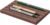 PLIGREAT 5 Grid Wood Pen Tray, Wooden Desk Pen Organizer Holder Minimalist Wave Pencil Rest for Office Stationery Desk Decor Retro Home Bedroom Decoration, 7.1×4.3×0.6inch