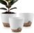 QRRICA 12/10/9 Inch Self-Watering Plant Pots with Water Level Indicator, Drainage Holes & Saucers – Large Plastic Planter Set for Indoor & Outdoor Plants (White)