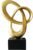 Dosker Knot Decor Mobius Stripe Statue,Modern Abstract Sculpture for Home Decor,Coffee Table Decor for Living Room,Office(Gold)