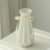 Origami Ceramic Vase with Ribbon, 7.9″ H, Artistic Design Flower Vase Geometrical Style for Modern Home Decoration