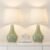 Seealle Modern Green Table Lamps Set of 2 – Bedside Lamps for Night Stands, 19.4″ Bedroom Lamps for Living Room Sage Green Lamps with Rocker Switch