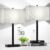 21″ Touch Bedside lamps with 2 USB & AC Outlets, 3-Way Dimmable Bedside Table Lamps Set of 2 for Bedroom Living Room Office Reading, Gray Shade Lamps for Night Stands, 5000K LED Bulbs Included