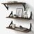 Forbena Rustic Floating Book Shelves for Wall Set of 3, 17 Inch Wood Wall Bookshelf for Bedroom, Wooden Wall Mounted Hanging Shelf for Office Living Room Bathroom Decor Pictures Books (Dark Brown)