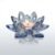 Crystal Lotus Flower Tealight Candle Holders/Glass Tea Light Candlestick Decor Decoration for Christmas Home Wedding Party… (Blue 1pc)