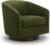 CHITA Swivel Accent Chair, Fully Assembled Velvet Barrel Armchair with FSC Certified Upholstered for Living Room, Bedroom and Office, Forest Green