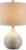 Signature Design by Ashley Rainermen Casual Ceramic Table Lamp, Transparent White Glaze Finish, Drum Hardback Fabric Shade, 11″ W x 11″ D x 21″ H, Off White