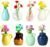 Renmxj 8 Pcs Refrigerator Magnets – Cute Mini Ceramic Vase Fridge Magnets with Artificial Flowers, Funny Tiny Vase Magnet for Fridge Decorative, Office, Kitchen, Locker, Whiteboard