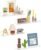 Dooiclear 4 Pack Floating Shelves for Wall, 15″ Clear Book Shelf, Acrylic Floating Wall Shelf, Display Shelves Organizer for Bathroom, Classroom, Bedroom, Living Room, Kitchen, Room Decor