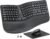 MEETION Ergonomic Keyboard and Mouse, Wireless Keyboard with Vertical Mouse, Split Curved Keyboard with Wrist Rest, Natural Typing USB Receiver Rechargeable Full Size, Windows/Mac/PC/Laptop, Large