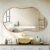 Dorlicecass Irregular Wall Mirror – Wall Mirrors Decorative 20″x36″ Gold Asymmetrical Mirror Tempered Glass Aviation Aluminum Alloy Frame for Bathroom, Bedroom, Living Room, Cloakroom, Entryway